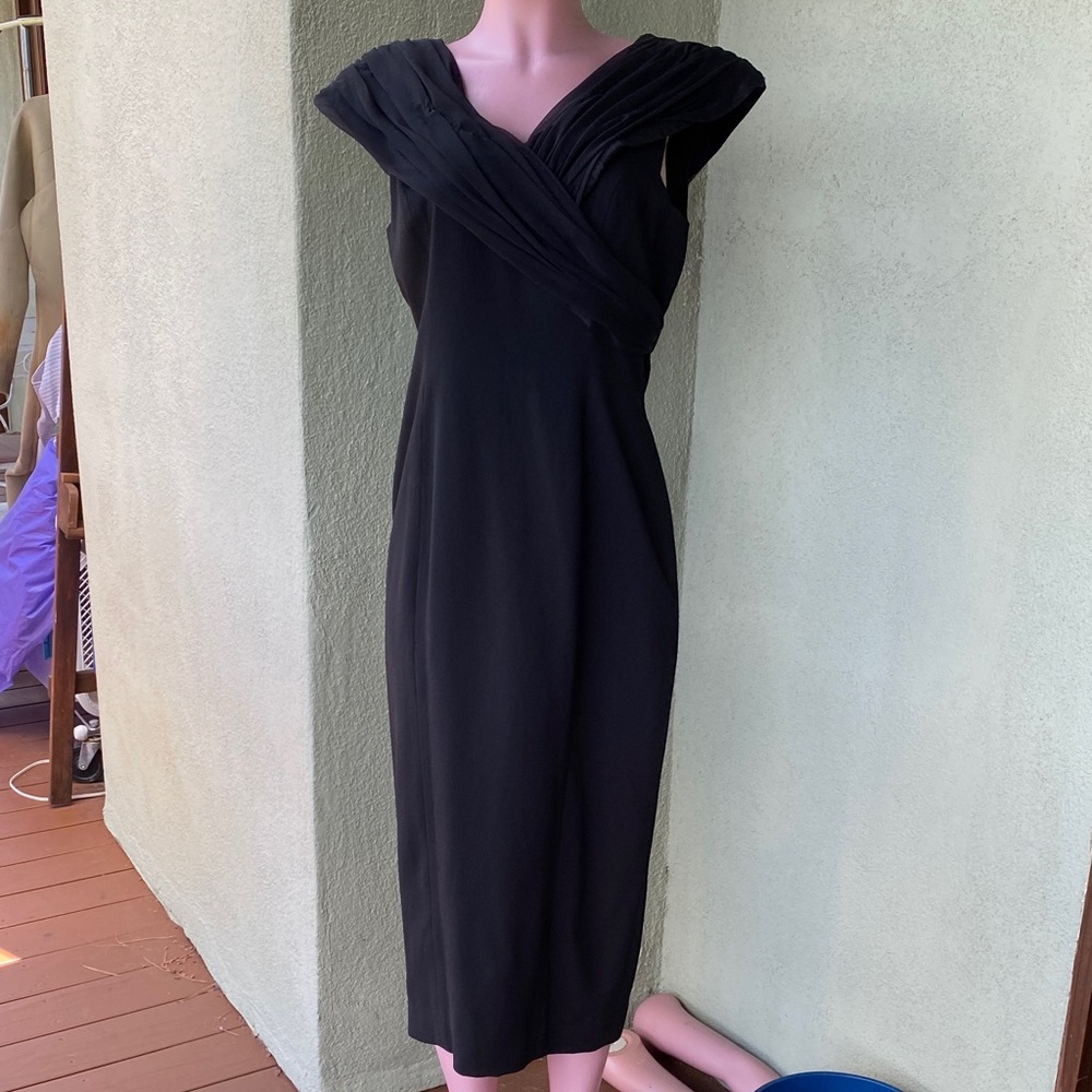 1950 style revival Morton Myles Black Dress Label Size 10